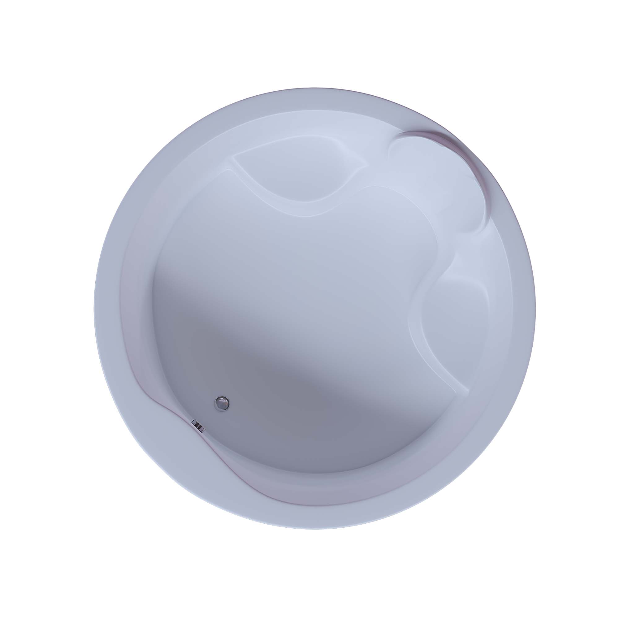 Акриловая круглая ванна Aquatek Аура 180 с фронтальным экраном, без гидромассажа, вклеенный каркас