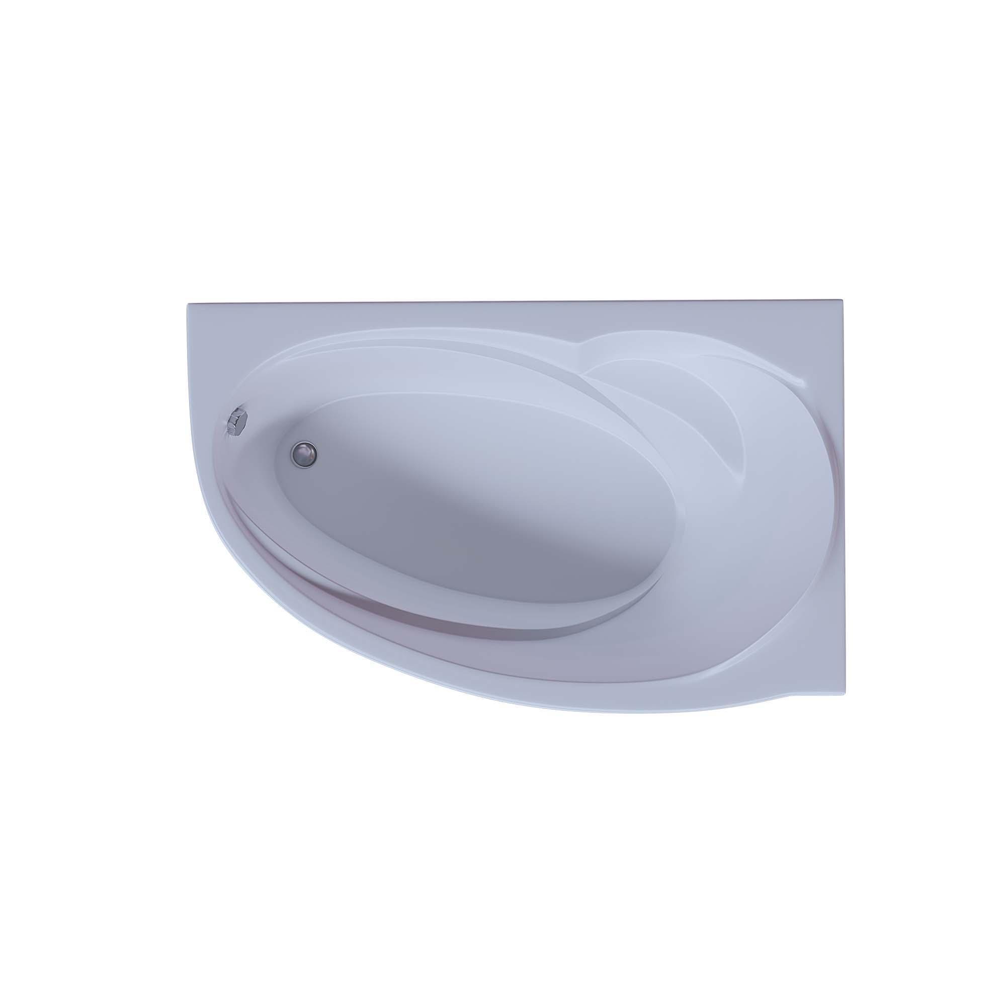 Акриловая ванна Aquatek Бетта 160x97 асимметричная, правая, с каркасом и экраном, без гидромассажа