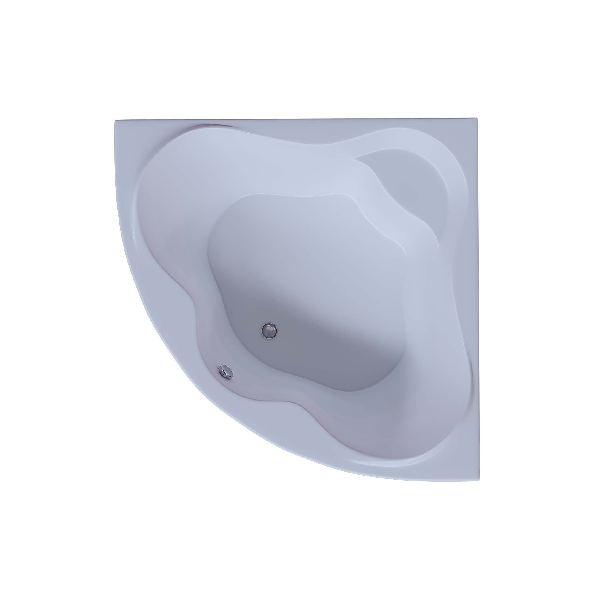 Акриловая угловая ванна Aquatek Галатея 135х135 с фронтальным экраном, без гидромассажа, сборно-разборный цельносварной металлический каркас