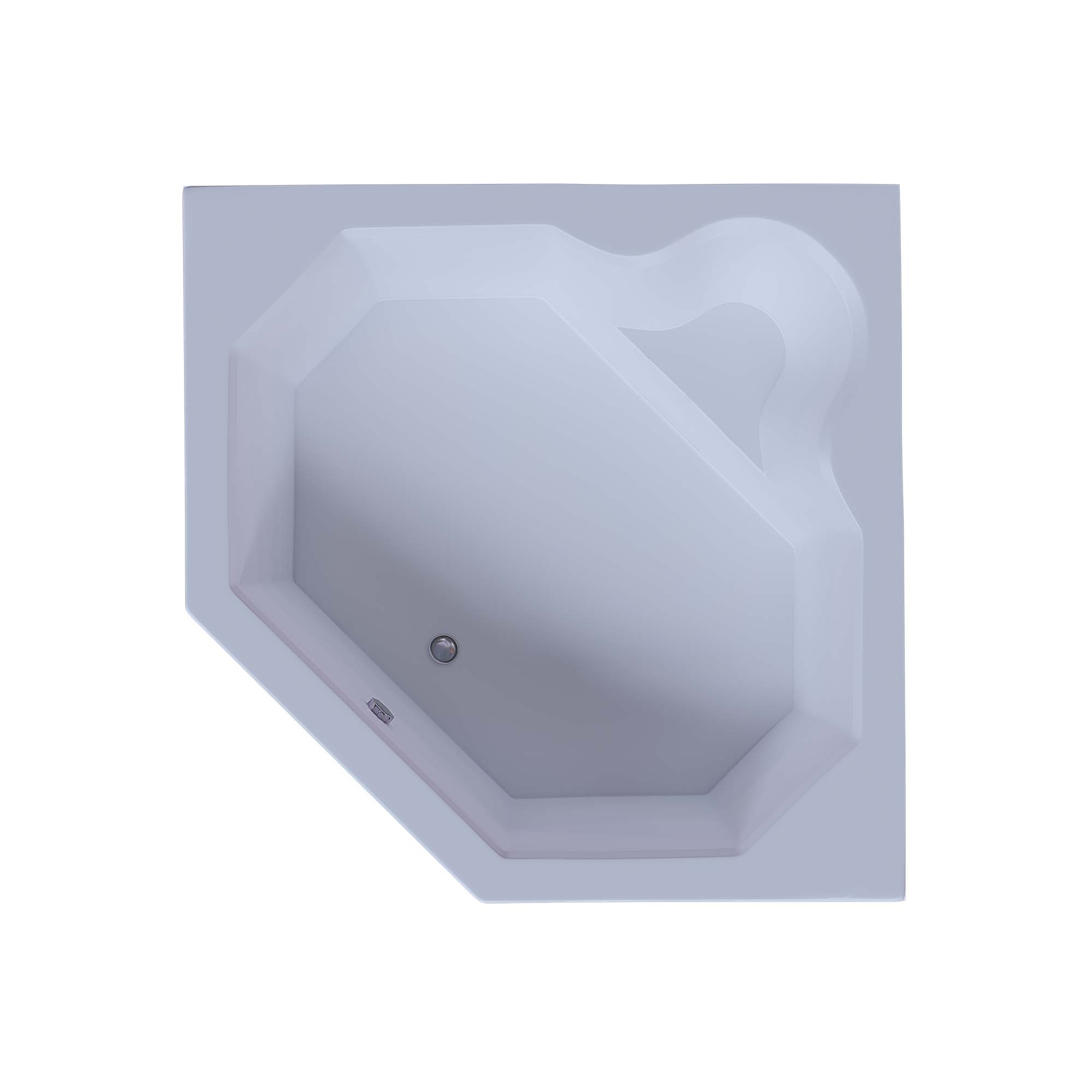 Акриловая угловая ванна Aquatek Лира 150х150 без фронтального экрана, без гидромассажа, вклеенный цельносварной металлический каркас