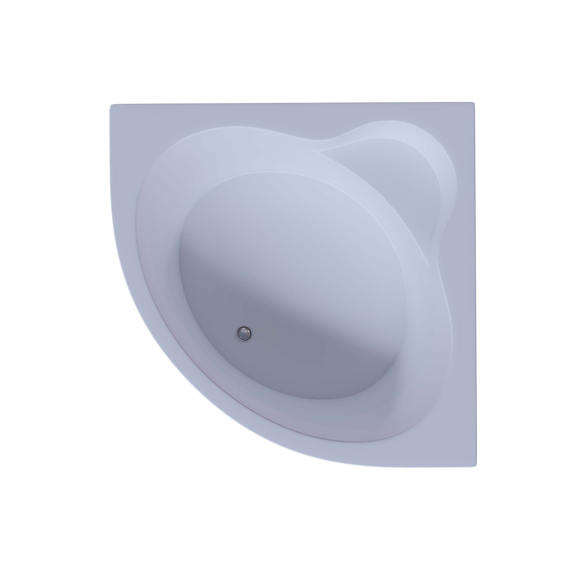 Акриловая угловая ванна Aquatek Eco-Friendly Ума 145х145 без фронтального экрана, без гидромассажа, без опоры(каркаса)