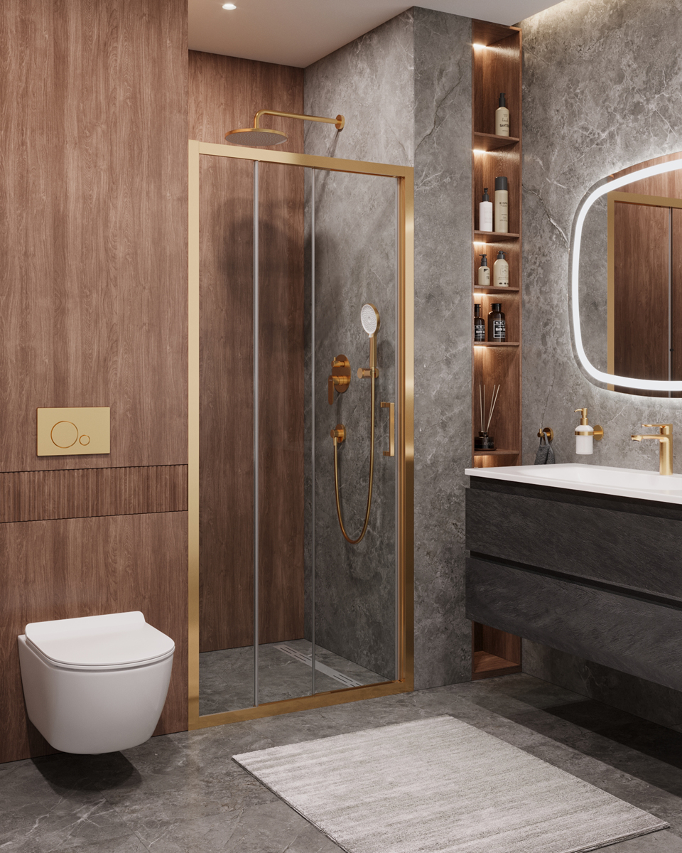 Душевая дверь CEZARES MOLVENO-BF-3-100-C-BORO-IV