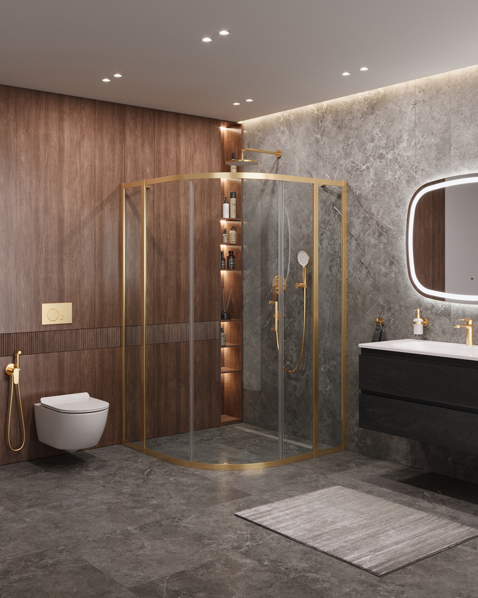 Душевой уголок CEZARES MOLVENO-R-11-90+20-C-BORO-IV