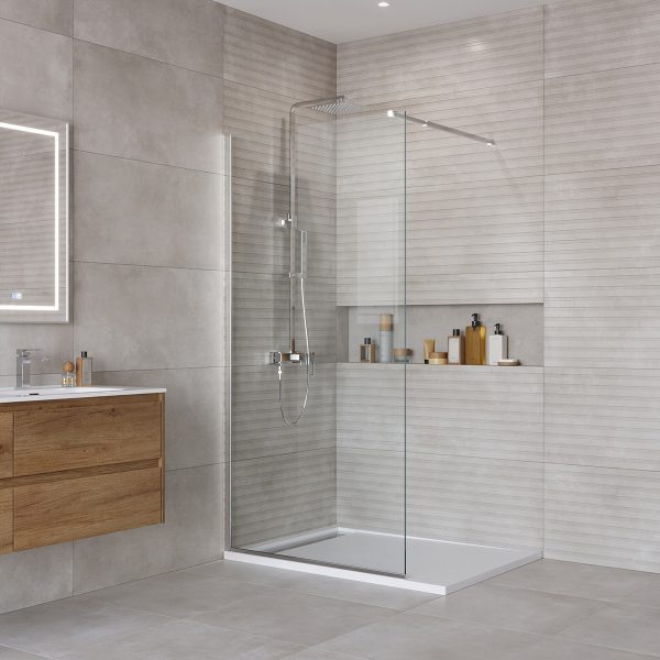 BelBagno - Душевая перегородка  KRAFT-L-1-90-C-Cr