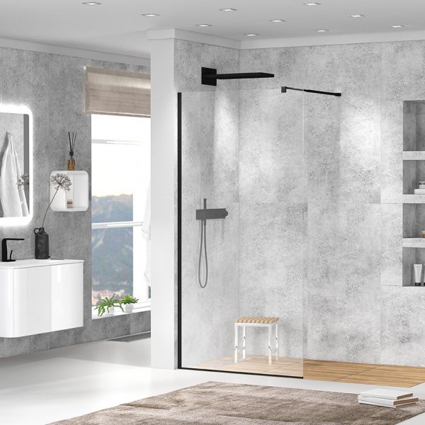 CEZARES - Душевая перегородка  LIBERTA-L-1-70-C-NERO