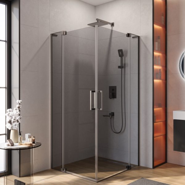 CEZARES - Душевой уголок  SLIDER-AH-2-70/80-100/110-GRIGIO-GM