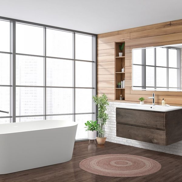 BelBagno - Тумба с раковиной подвесная  ALBANO-CER 105 Rovere Nature Grigio, раковина белая