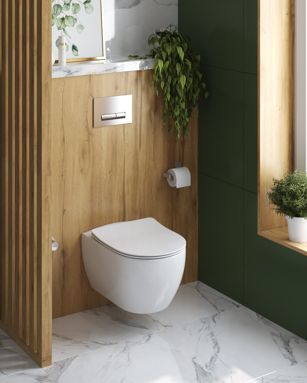 Унитаз подвесной безободковый с функцией биде CEZARES COMFORT CZR-191-TH/BS