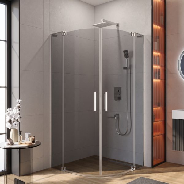 CEZARES - Душевой уголок  SLIDER-R-2-90/100-GRIGIO-Cr