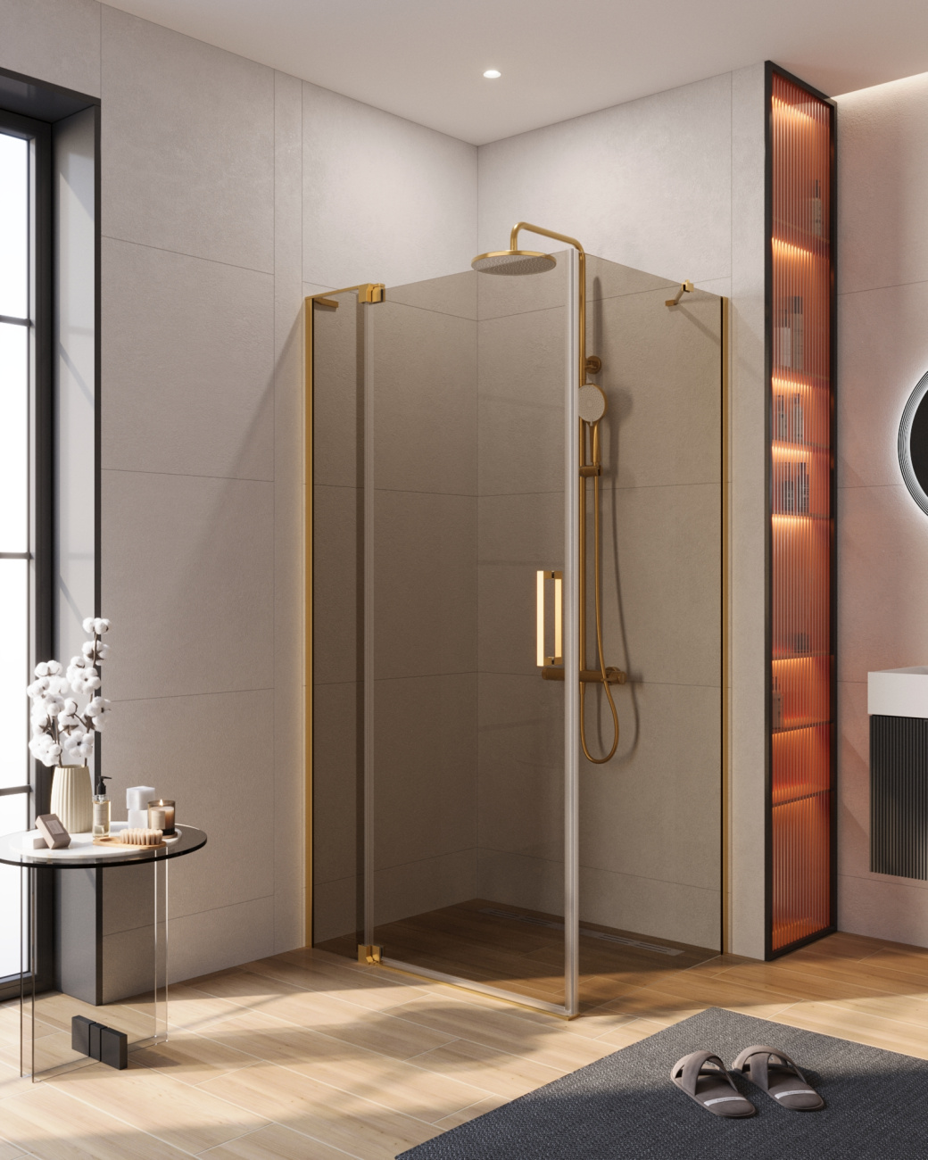 Душевой уголок CEZARES SLIDER-AH-1-80-100/110-BR-BORO