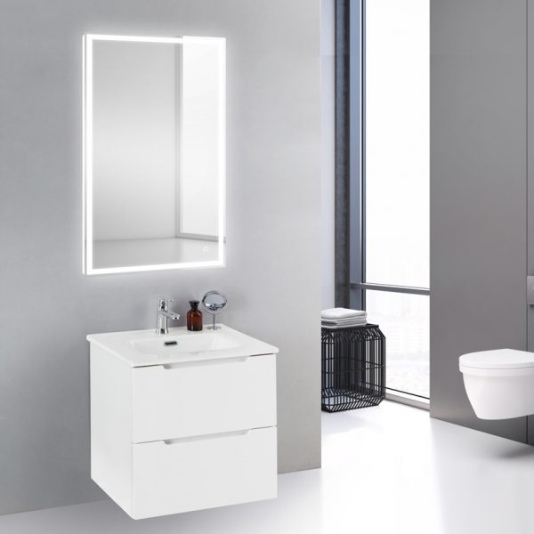 BelBagno - Тумба с раковиной подвесная  ETNA 39 60 Bianco Lucido, раковина белая