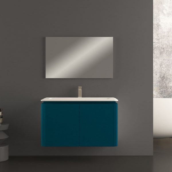 CEZARES - Тумба с раковиной подвесная  STYLUS 94 Blu Petrolio