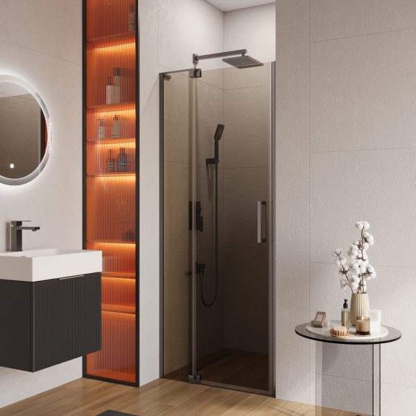 CEZARES - Душевая дверь в нишу  SLIDER-B-1-70/80-BR-GM