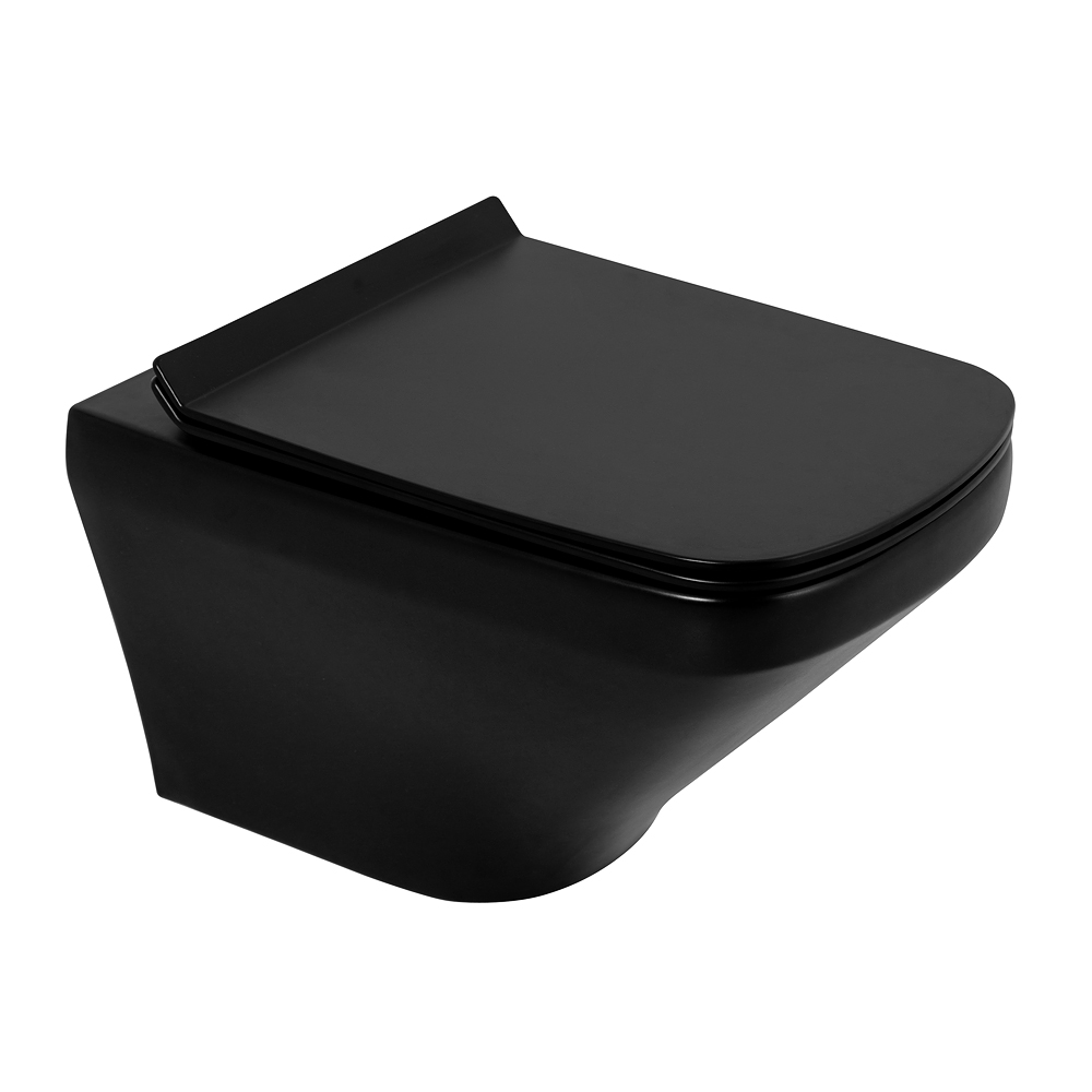 Унитаз подвесной безободковый BelBagno SELA-MB BB3201CHR-MB