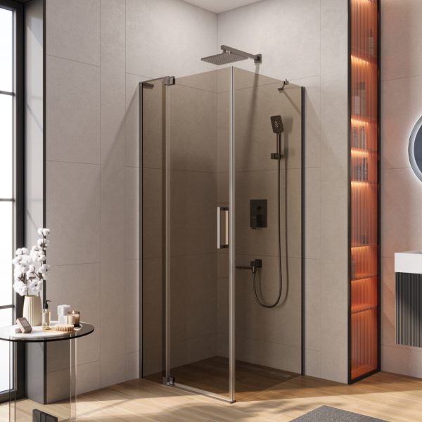 CEZARES - Душевой уголок  SLIDER-AH-1-80-70/80-BR-GM