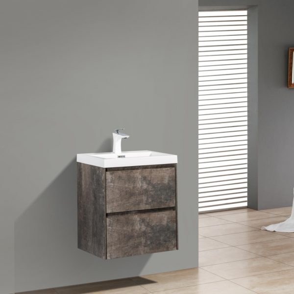 BelBagno - Тумба с раковиной подвесная  PIETRA MINI 50 Stone, раковина белая