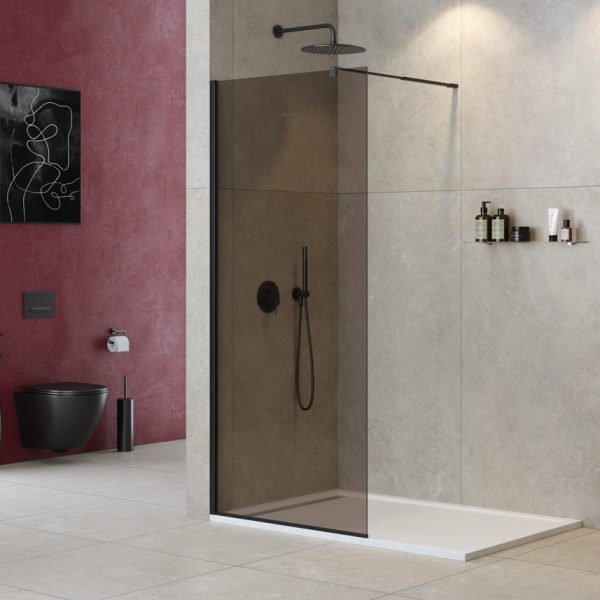 CEZARES - Душевая перегородка  LIBERTA-L-1-100-BR-NERO