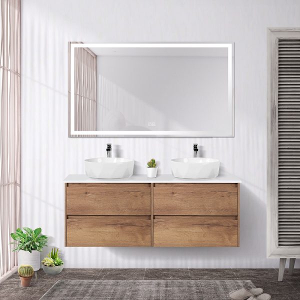 BelBagno - Тумба со столешницей EK-120-2-BL подвесная  KRAFT 120 Rovere Tabacco