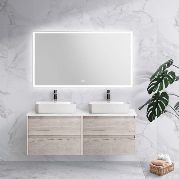 BelBagno - Тумба со столешницей EK-120-2-BL подвесная  KRAFT 120 Rovere Galifax Bianco