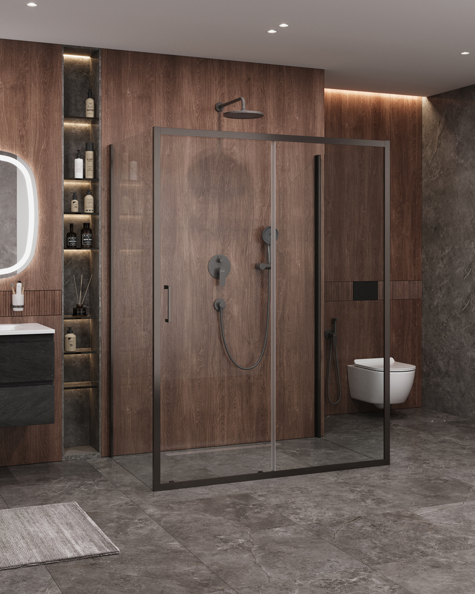 Душевой уголок CEZARES MOLVENO-AH-12-160/90-C-GM-IV