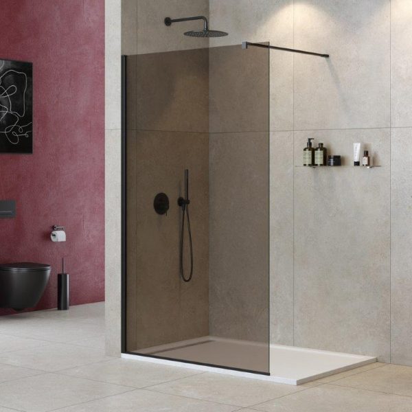CEZARES - Душевая перегородка  LIBERTA-L-1-110-120-BR-NERO
