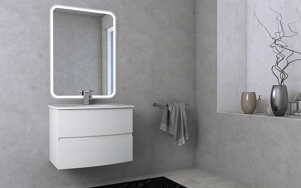 Тумба с раковиной подвесная CEZARES DALILA 75 Frassinato Bianco