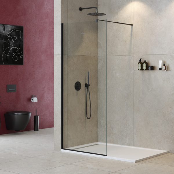 CEZARES - Душевая перегородка  LIBERTA-L-1-100-C-NERO