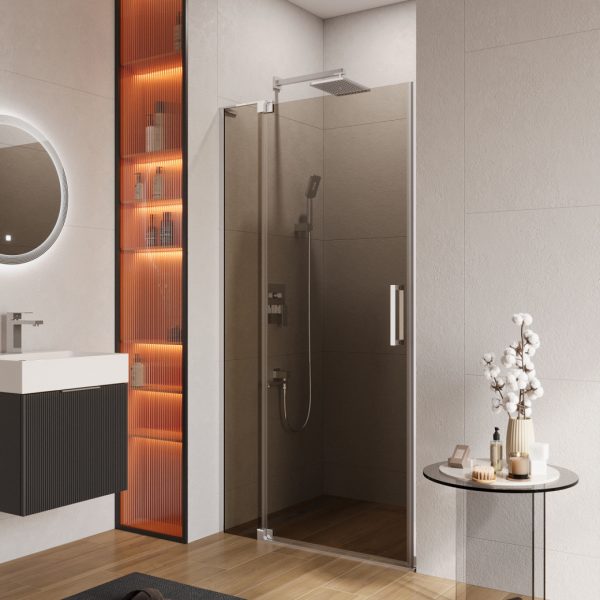 CEZARES - Душевая дверь в нишу  SLIDER-B-1-70/80-BR-Cr