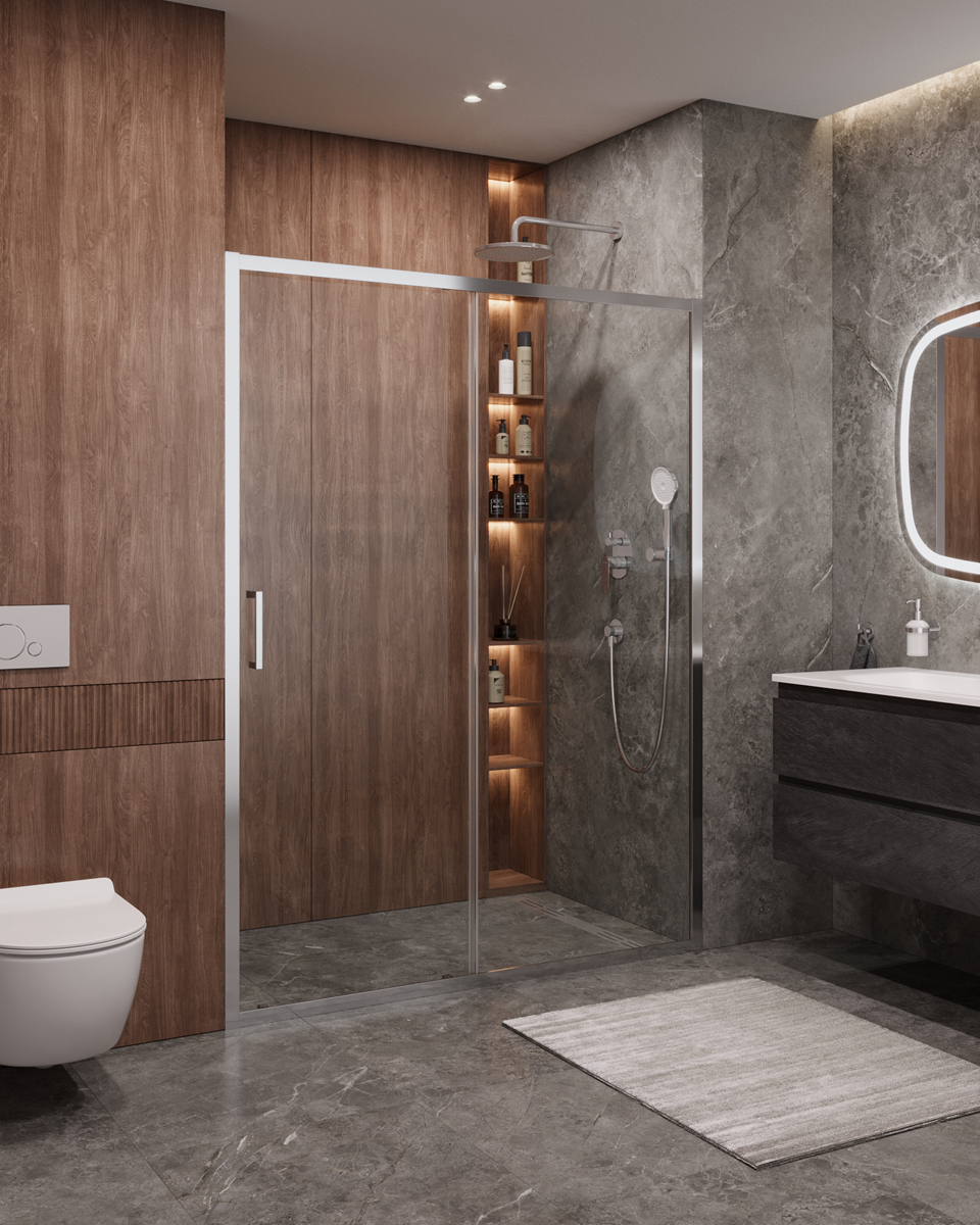 Душевая дверь CEZARES MOLVENO-BF-1-140-C-Cr-IV