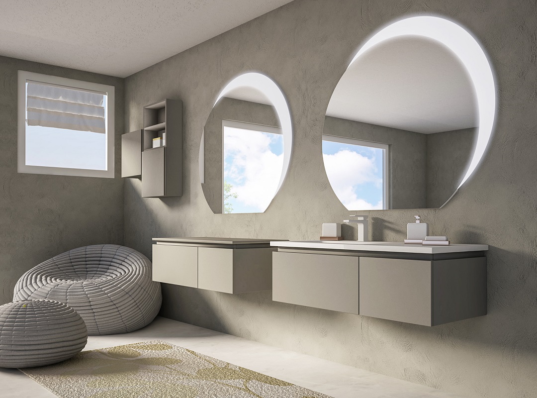 Тумба с раковиной подвесная CEZARES AVRIL 100 Grigio Talpa