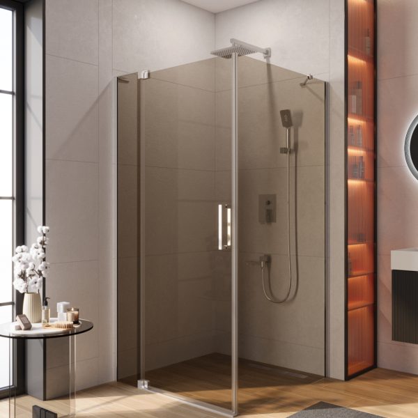 CEZARES - Душевой уголок  SLIDER-AH-1-100-90/100-BR-Cr