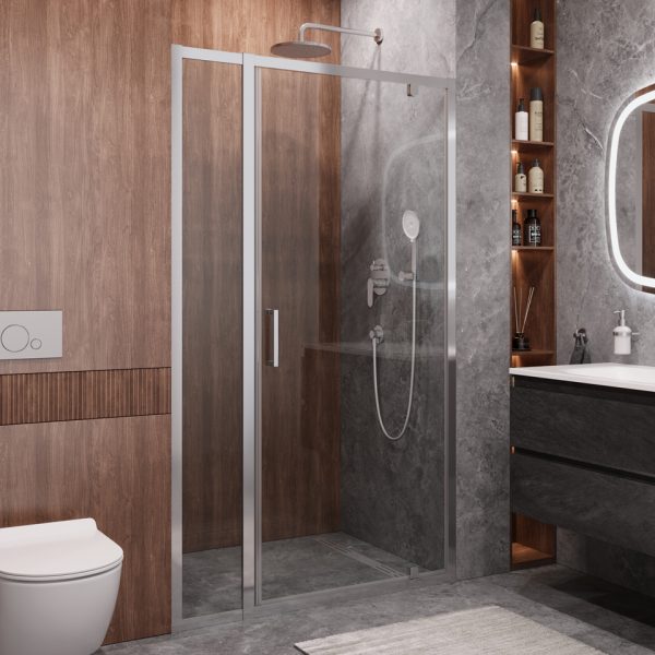 CEZARES - Душевая дверь  MOLVENO-BA-11-80+20-C-Cr-IV