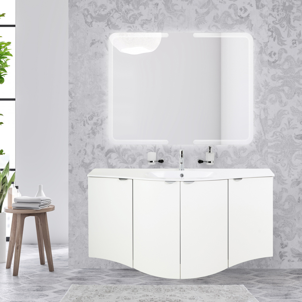 Тумба с раковиной подвесная CEZARES RIALTO 138 Bianco Opaco