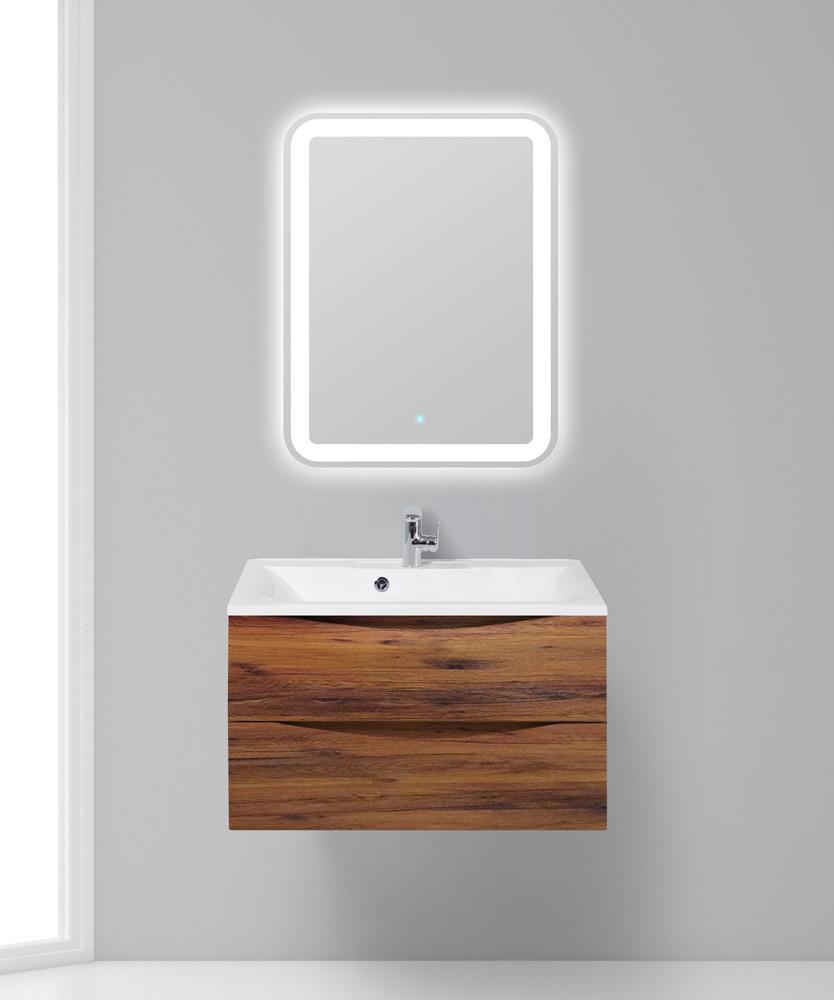 Тумба с раковиной подвесная BelBagno MARINO 80 Rovere Cillegio, раковина белая