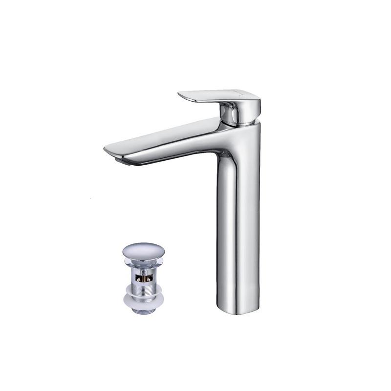 Смеситель для раковины 227 с донным клапаном AQUATEK AQ1005CR Вега