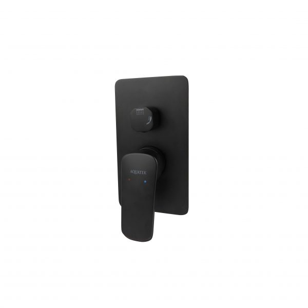 Акватек - Смеситель для ванны 2 режима AQUATEK (внешняя и скрытая часть), матовый черный AQ1046MB Вега