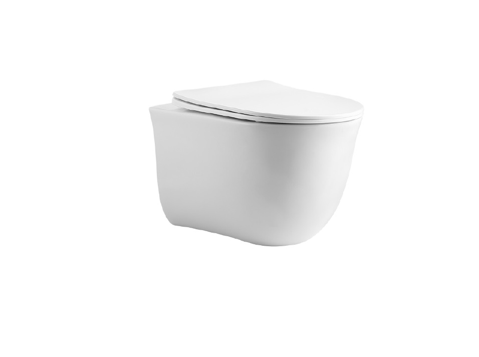 Унитаз подвесной безободковый Aquatek КЛАССИК AQ1112-00 490*365*340 с легкосъемным сиденьем Soft Close