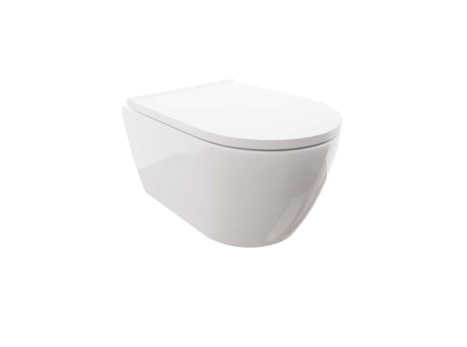 Унитаз подвесной безободковый Aquatek ПОЛАРИС AQ0700-00, 520х365х370 с легкосъемным сиденьем Soft Close