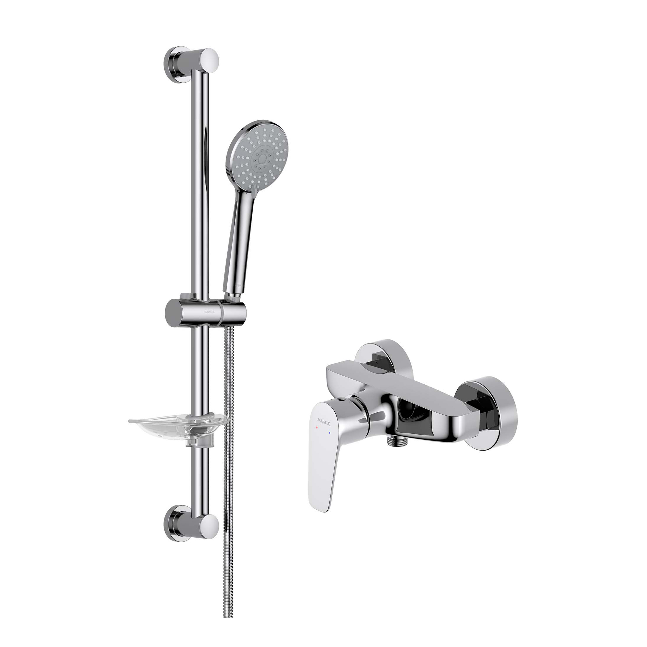 Комплект для душа Aquatek Бетта AQ1132CR 2 в 1 AQ1160CR+AQ2013CR