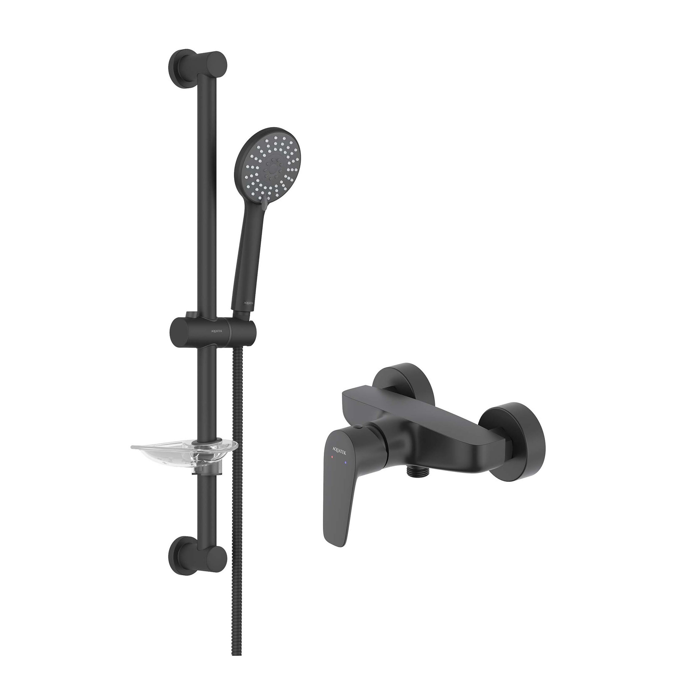 Комплект для душа Aquatek Бетта AQ1132MB 2 в 1 AQ1160MB+AQ2013MB