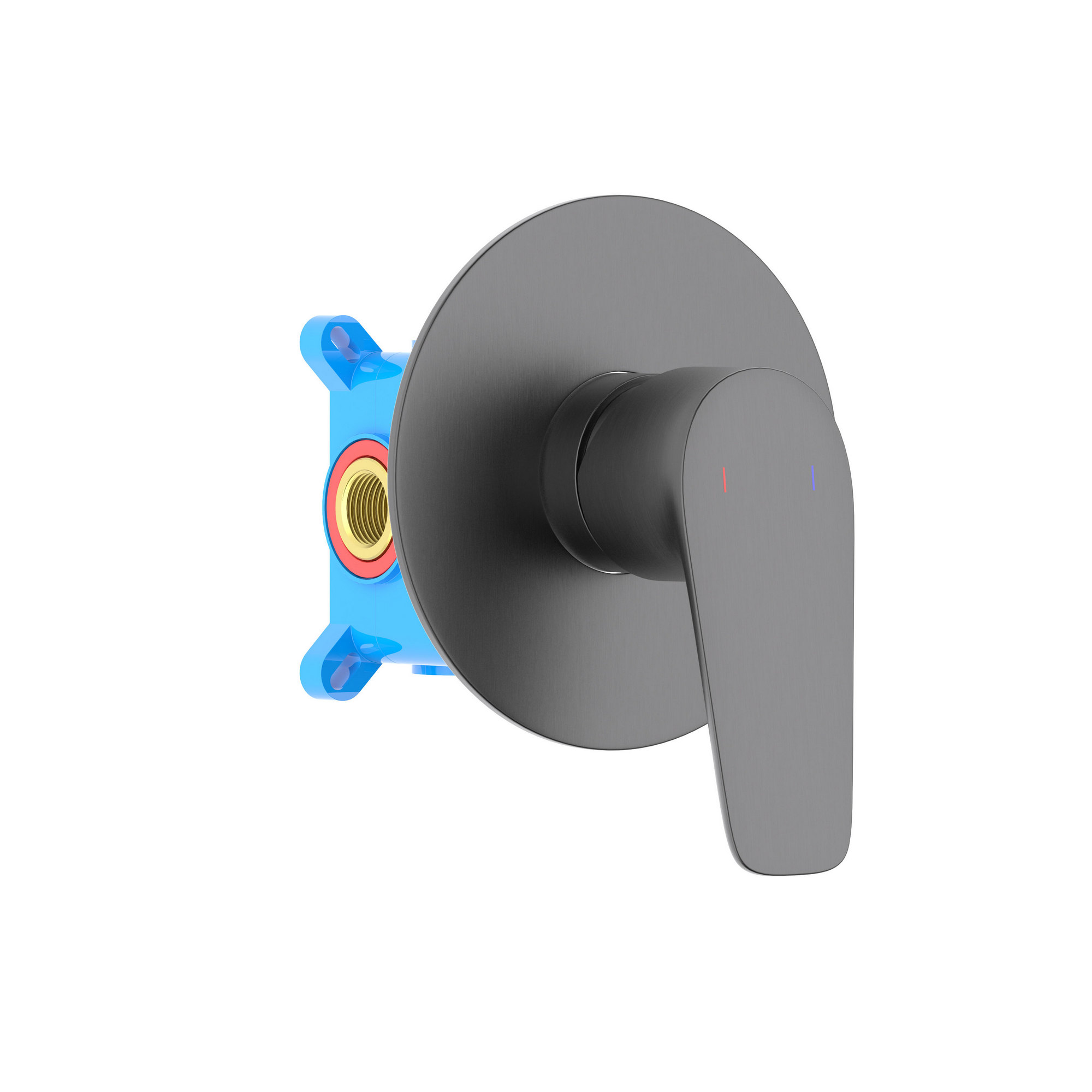 Смеситель для душа (внешняя и скрытая часть) AQUATEK, оружейная сталь AQ1166BGM БЕТТА