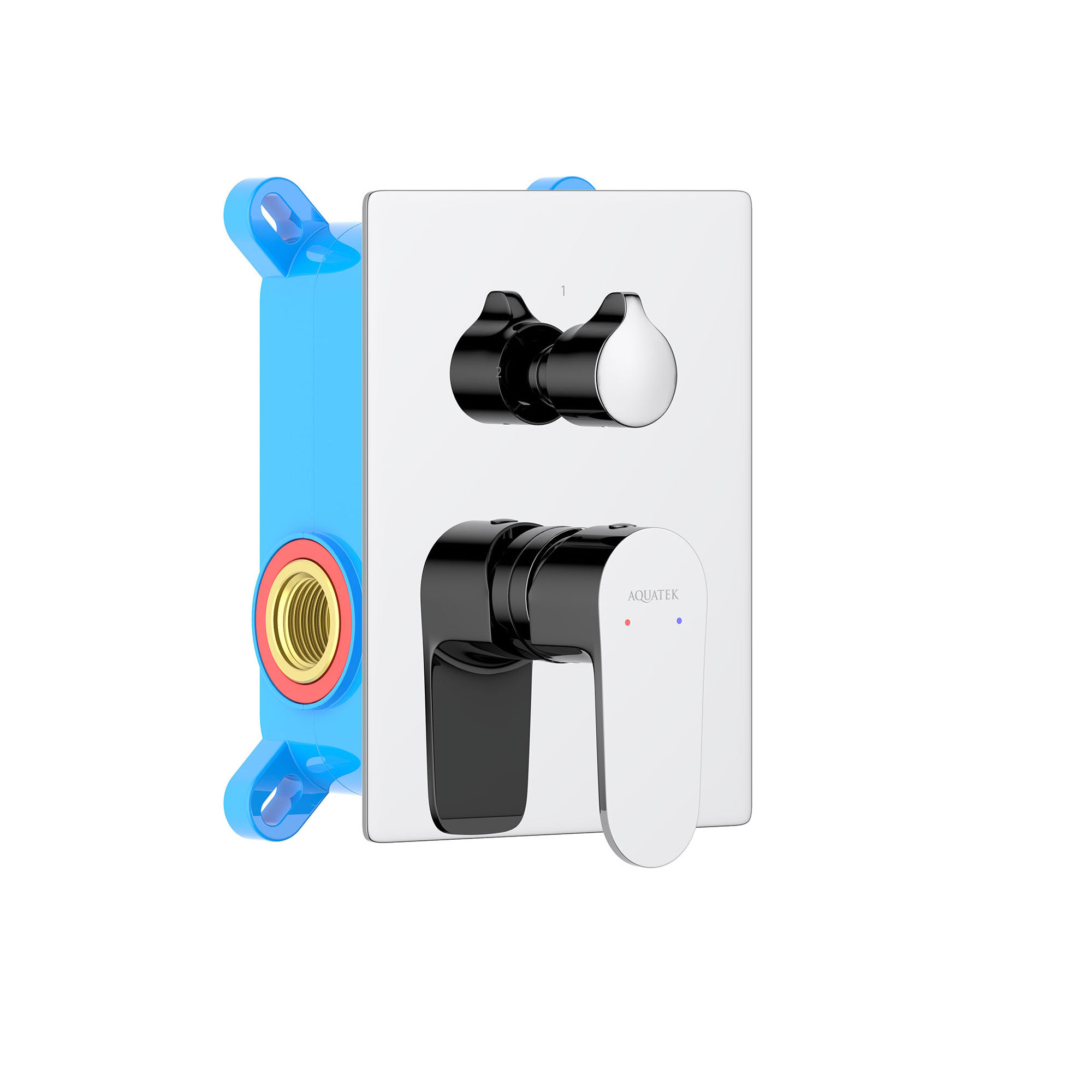 Смеситель для ванны 2 режима, (внешняя и скрытая часть) AQUATEK AQ1246CR Оберон