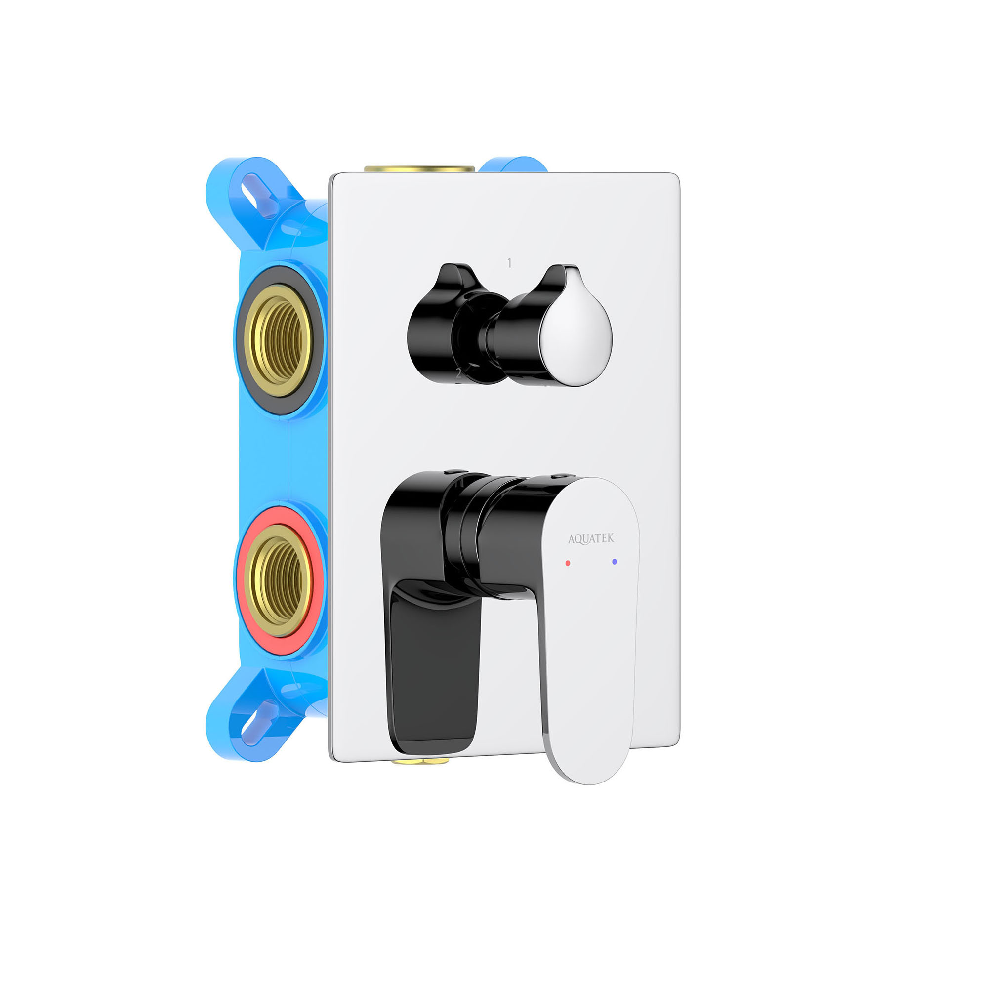 Смеситель для ванны 3 режима (внешняя и скрытая часть) AQUATEK AQ1247CR Оберон