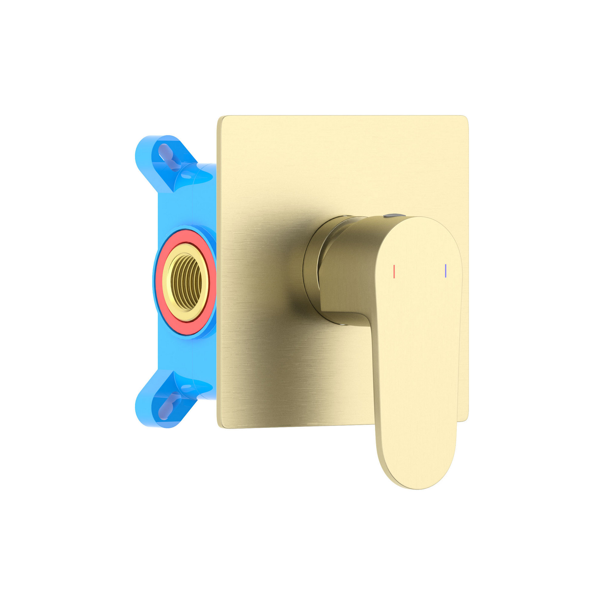 Смеситель для душа (внешняя и скрытая часть) AQUATEK, шлиф.золото AQ1266BG Оберон