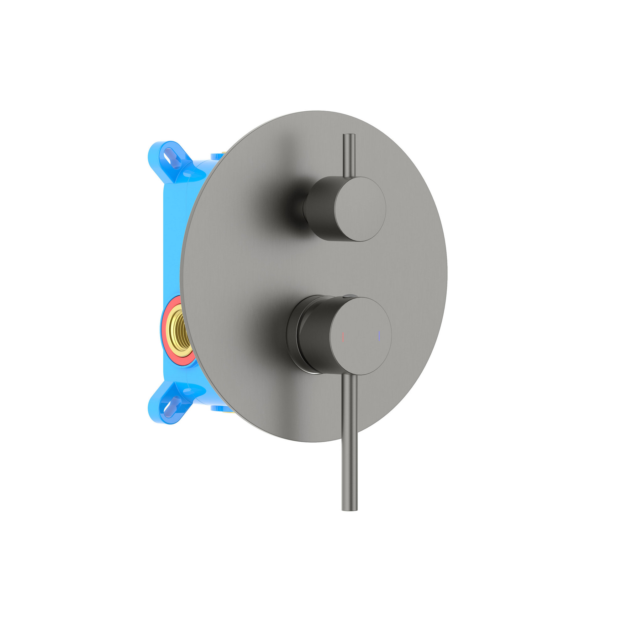 Смеситель для ванны 2 режима, (внешняя и скрытая часть) AQUATEK, оружейная сталь AQ1346BGM Европа