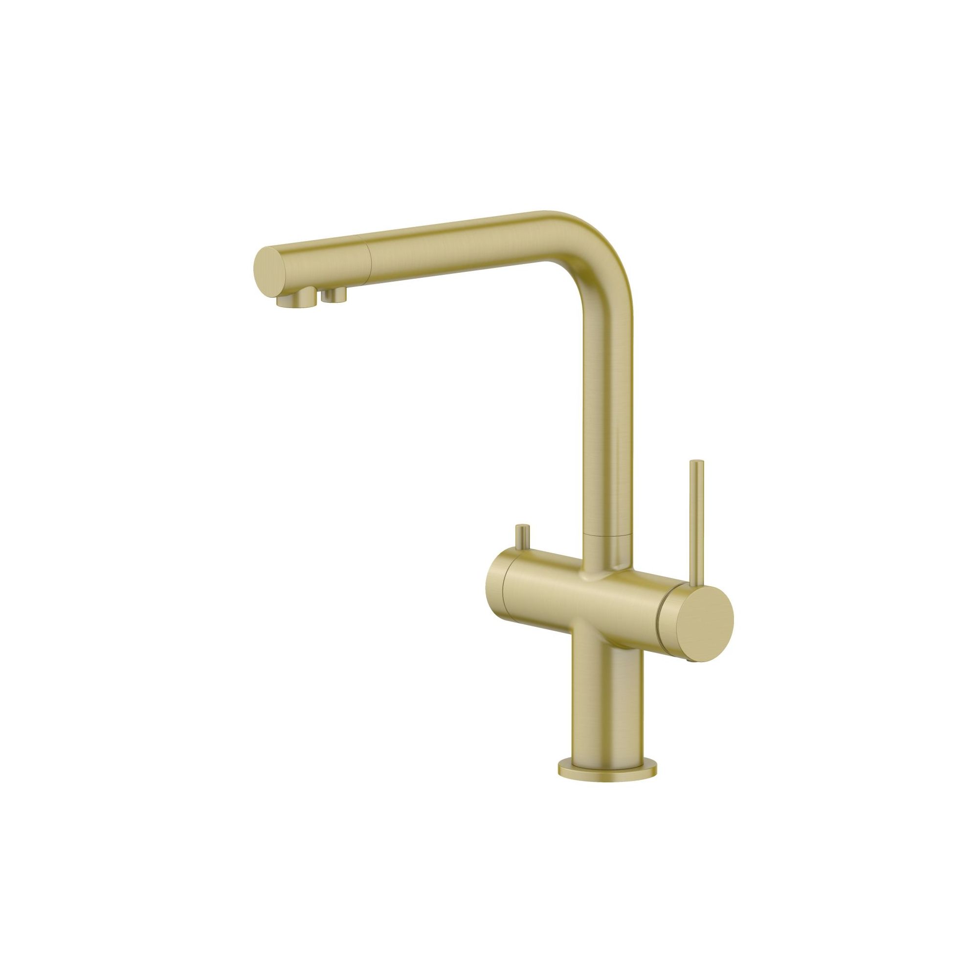 Смеситель для кухни с подключением к фильтру питьевой воды AQUATEK, шлиф.золото AQ1385BG Европа