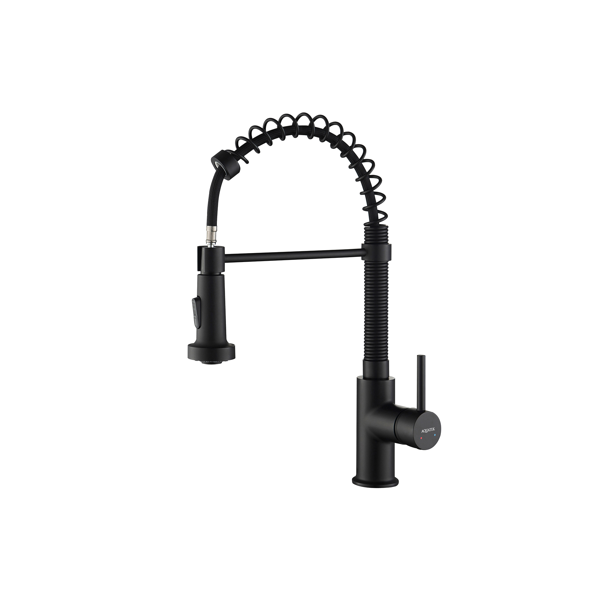 Смеситель для кухни 2 jet (профессиональный) AQUATEK, матовый черный AQ1387MB Европа