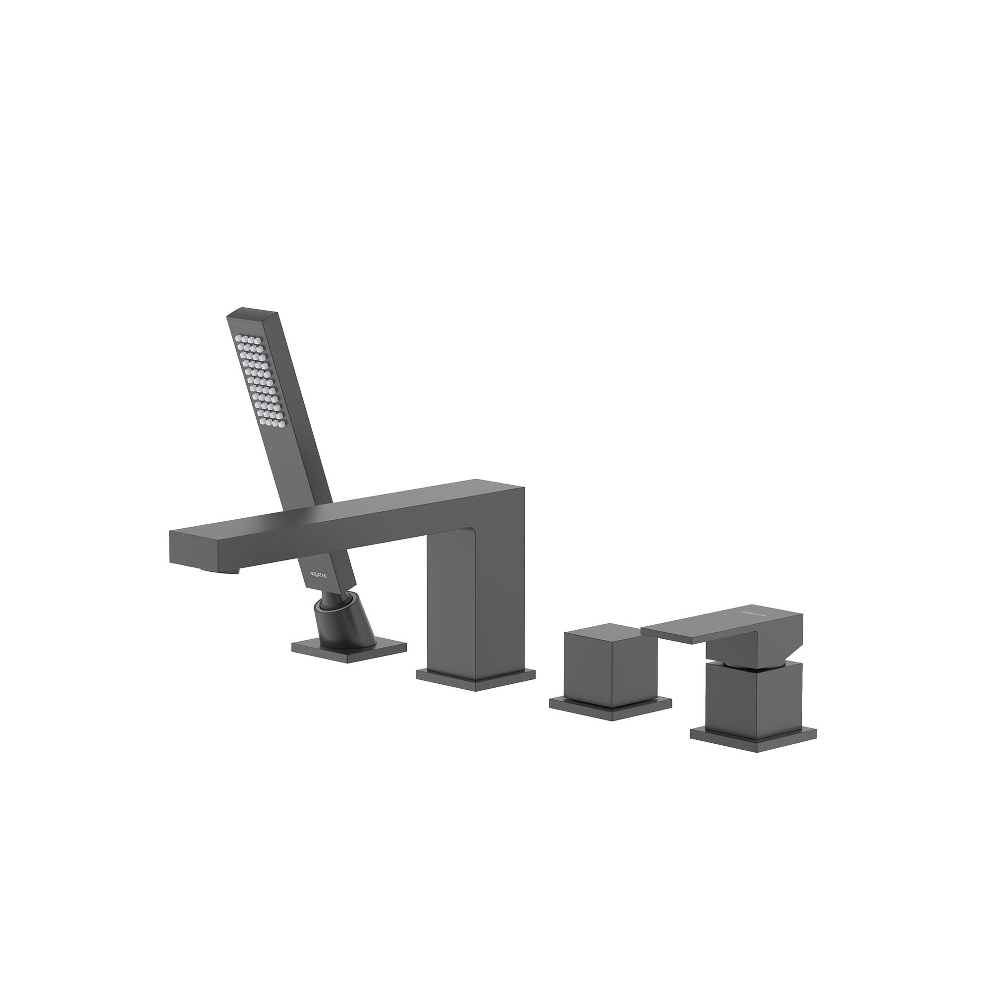 Смеситель на борт ванны на 4 отв. AQUATEK, матовый черный AQ1648MB Либра