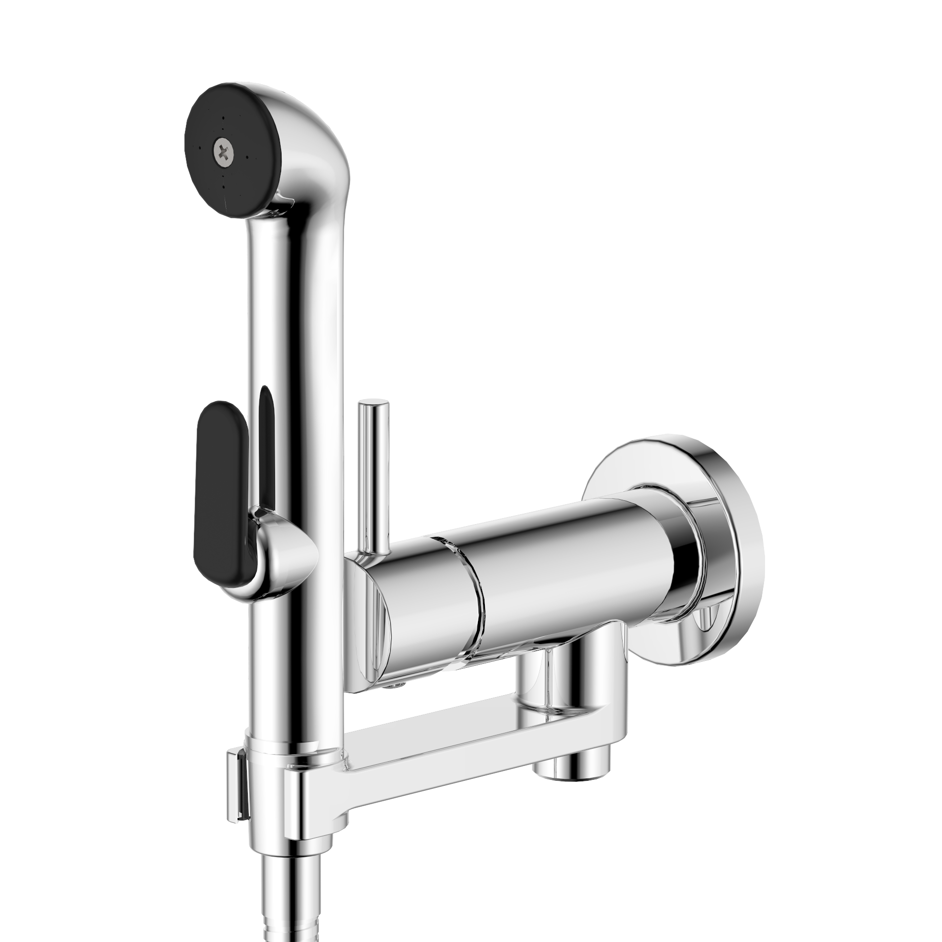 Набор с гигиеническим душем (смеситель + гигиеническая лейка + шланг + шланговое подсоединение с держателем) AQUATEK AQ1819CR Ника