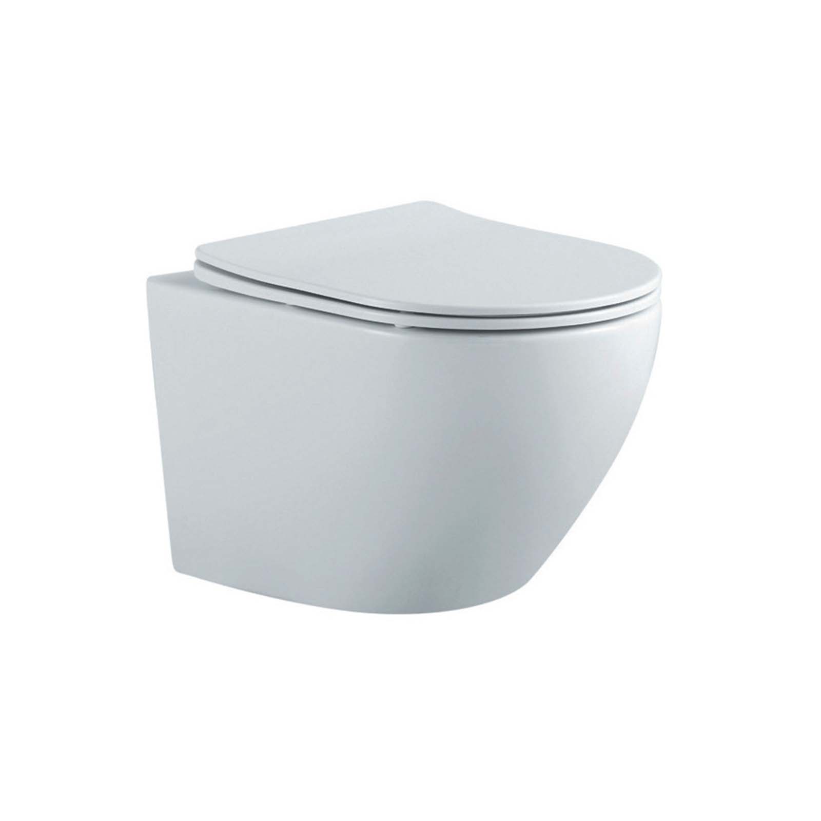 Унитаз подвесной безободковый Aquatek ЕВРОПА AQ1901-MW 525*360*320 с сиденьем Soft Close